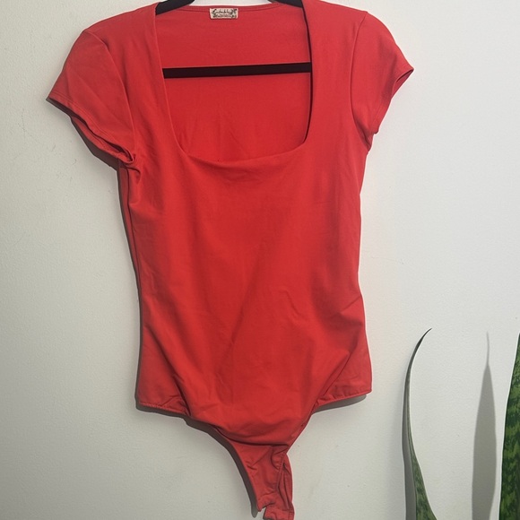 intimissimi Tops - Intimissimi Vibrant Red Square Neck Bodysuit